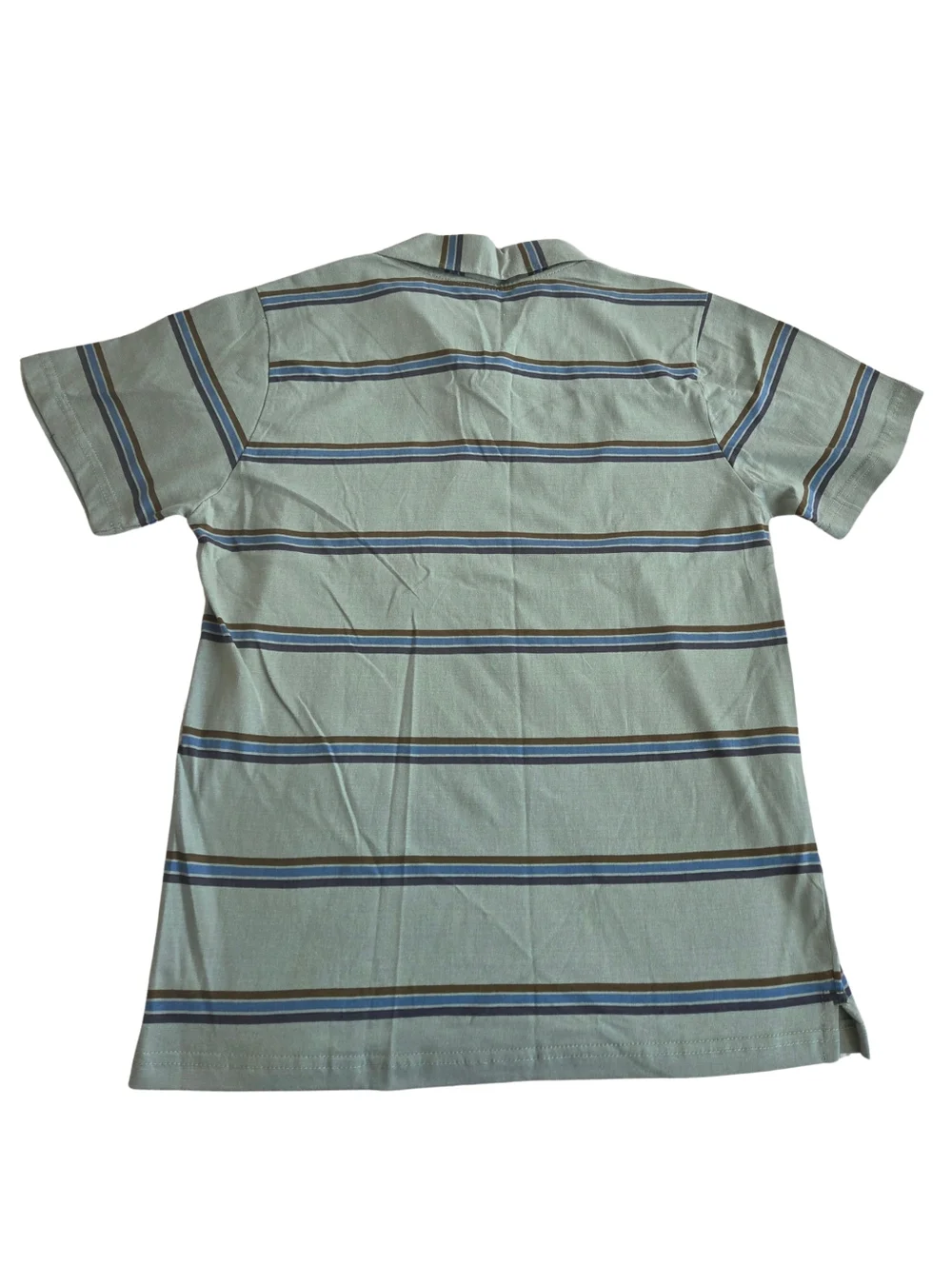 Horizon by Bass Creek Outfitters Men's Striped Polo Shirt Green Blue Size L - Picture 3 of 7